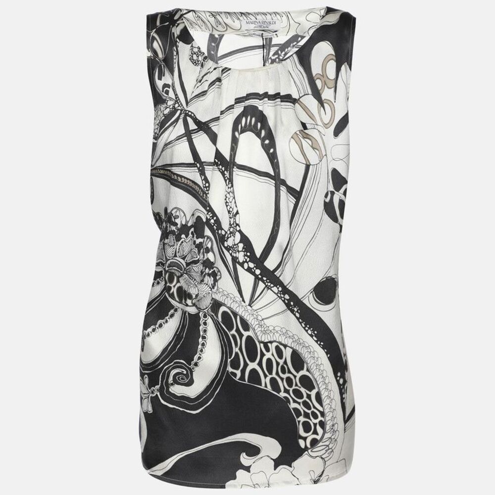 Marina Rinaldi Multicolor Silk Sleeveless Tops L